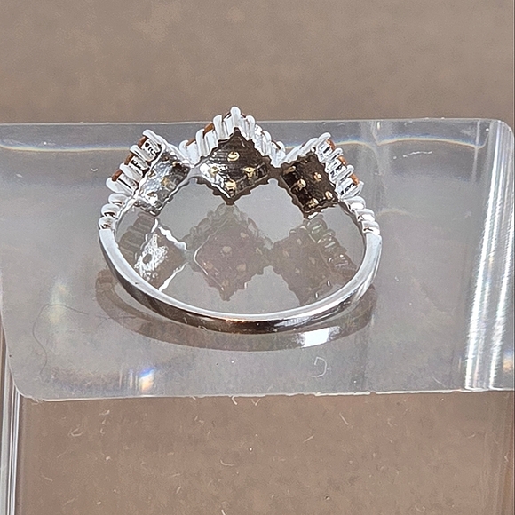 925 Sterling Silver Stackable Ring with Genuine Yellow Sapphire. - Picture 12 of 15